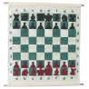 Jeu d'échecs de démonstration enroulable à fentes 68cm - avec sac