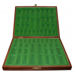 Coffret de rangement luxe bois bouleau avec pièces d'échecs STAUNTON n°5 schima