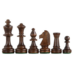 Coffret de rangement luxe bois bouleau avec pièces d'échecs STAUNTON n°5 charme 92mm