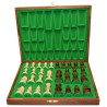 Coffret de rangement luxe bois bouleau avec pièces d'échecs STAUNTON n°5 charme 92mm