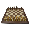 Jeu d'échecs bois noyer bordure noire pièces STAUNTON style Français acacia/buis - taille 5