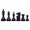 Jeu d'échecs bois noyer bordure noire pièces STAUNTON Classic ébonisées acacia/buis - taille 5