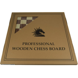 Jeu d'échecs bois noyer bordure noire pièces STAUNTON Classic ébonisées acacia/buis - taille 5
