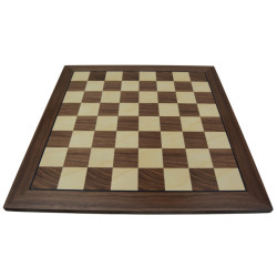 Jeu d'échecs bois noyer bordure noire pièces STAUNTON style allemand ébonisées acacia/buis - taille 5