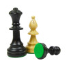 Jeu d'échecs bois acajou noir pièces STAUNTON ébonisées charme - numéroté taille 5