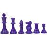 17 pièces d'échecs STAUNTON n°6 plastique feutrées violet