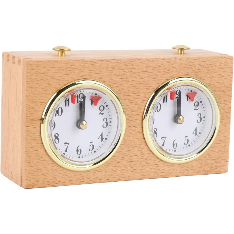 Pendule échecs analogique DT05A bois crème