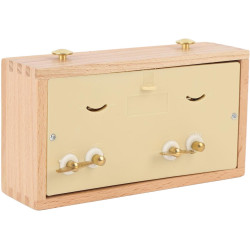 Pendule échecs analogique DT05A bois crème