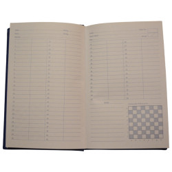 Carnet de notation bleu 100 parties d'échecs