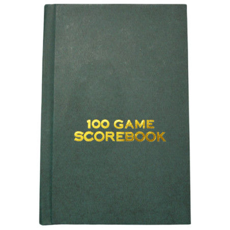 Carnet de notation vert 100 parties d'échecs