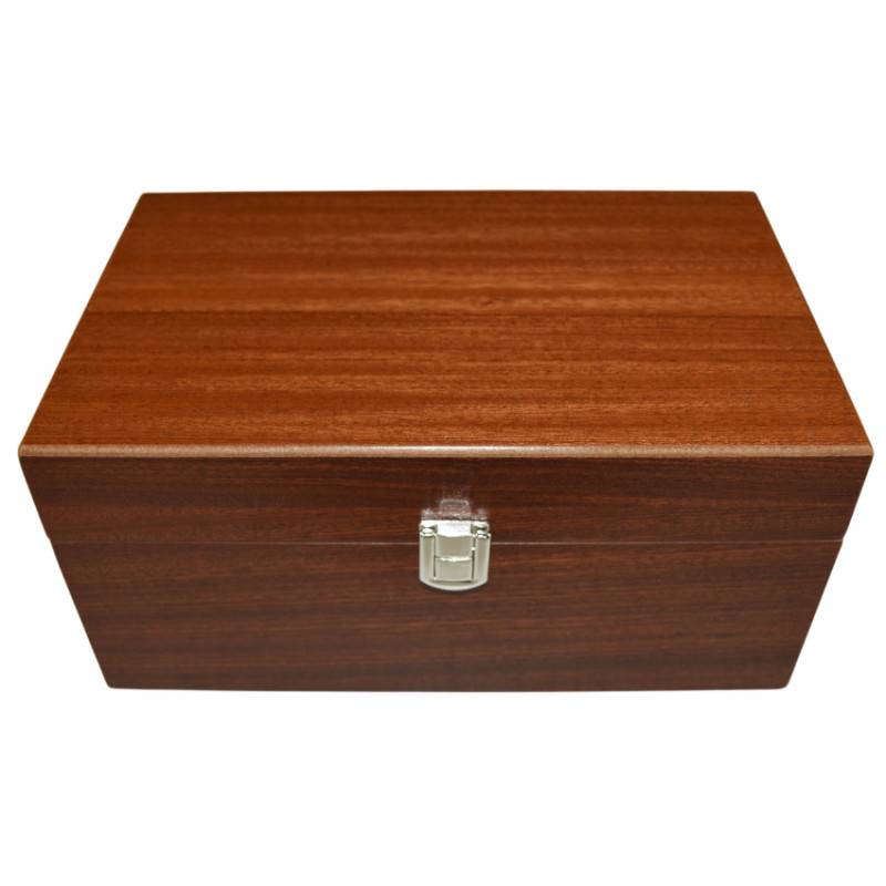 Boîte en bois sapele premium pour pièces d'échecs STAUNTON n°8