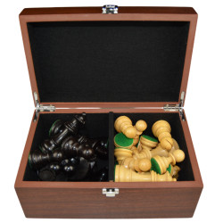 Boîte en bois sapele premium pour pièces d'échecs STAUNTON n°8