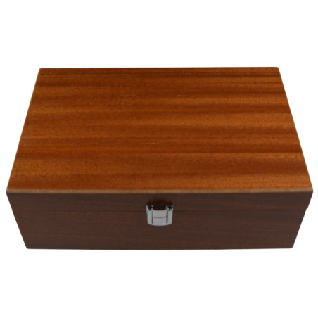Boîte en bois sapele premium pour pièces d'échecs STAUNTON n°7