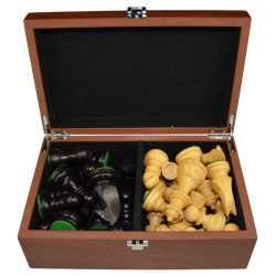 Boîte en bois sapele premium pour pièces d'échecs STAUNTON n°7