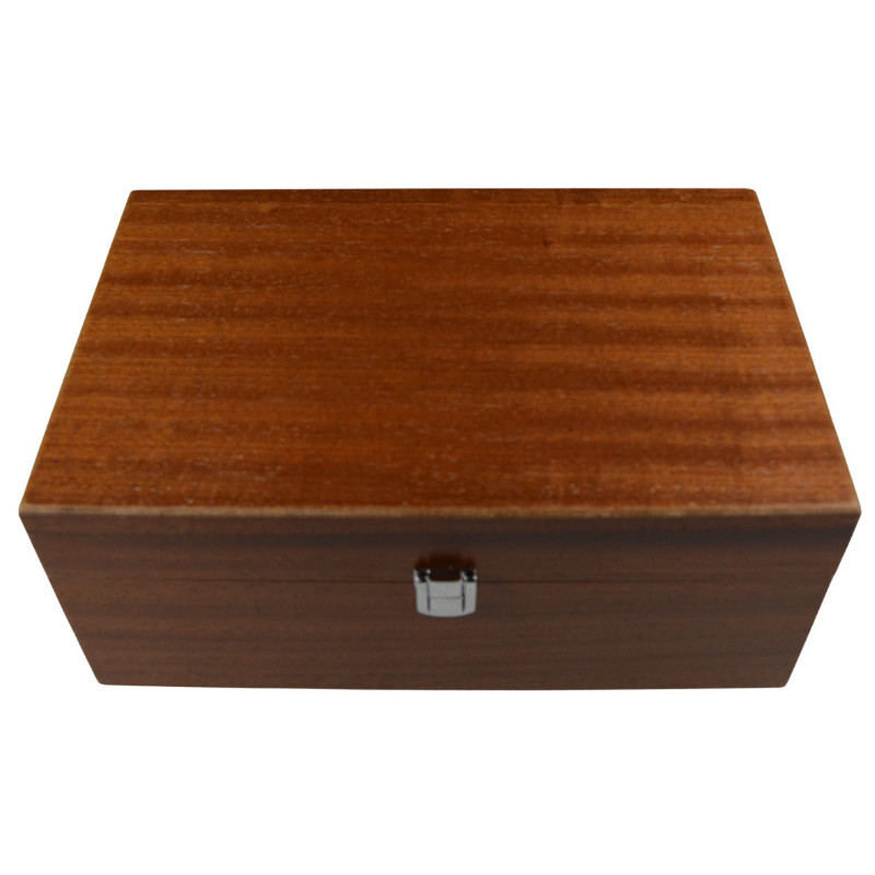 Boîte en bois sapele premium pour pièces d'échecs STAUNTON n°9