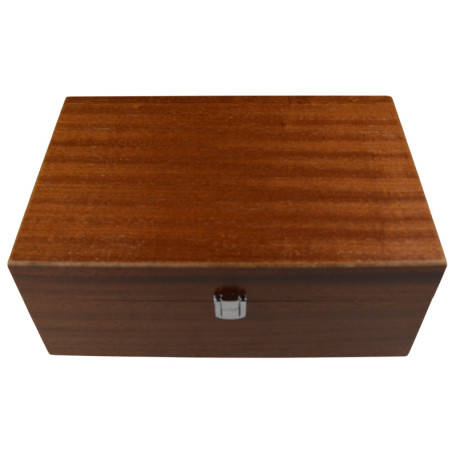 Boîte en bois sapele premium pour pièces d'échecs STAUNTON n°9