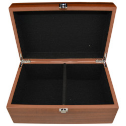 Boîte en bois sapele premium pour pièces d'échecs STAUNTON n°9
