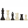 Jeu d'échecs en vinyle blanc/rose 51 cm pièces STAUNTON n°6 économiques lestées feutrées