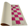 Jeu d'échecs en vinyle blanc/rose 51 cm pièces STAUNTON n°6 économiques lestées feutrées