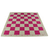 Jeu d'échecs en vinyle blanc/rose 51 cm pièces STAUNTON n°6 économiques lestées feutrées