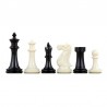Jeu d'échecs en vinyle blanc/rose 51 cm pièces plastique lestées feutrées style indien