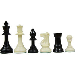 Jeu d'échecs en vinyle blanc/rose 51 cm pièces Club STAUNTON n°6 économiques feutrées