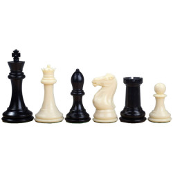Jeu d'échecs en vinyle blanc/rose 51cm pièces plastique lestées feutrées style indien 104mm