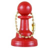 Porte-clés pion plastique rouge