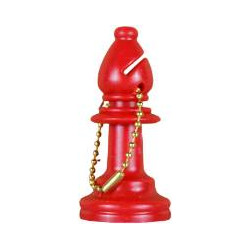 Porte-clés fou plastique rouge