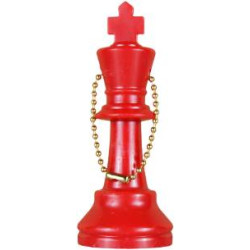 Porte-clés roi plastique rouge