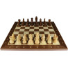 Jeu d'échecs bois noyer pièces STAUNTON style allemand schima 76 mm - numéroté taille 4