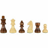 Jeu d'échecs bois sycomore/acajou pièces STAUNTON style allemand schima 76 mm - numéroté taille 4+