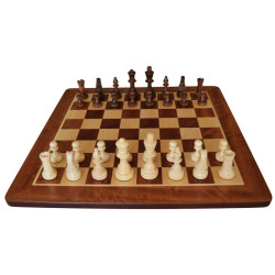 Échiquier en bois padouk coins arrondis 40 cm - taille 4