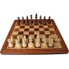Jeu d'échecs bois padouk coins arrondis pièces STAUNTON n°4 charme - taille 4