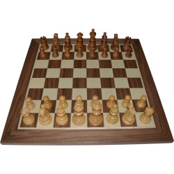 Jeu d'échecs bois noyer...