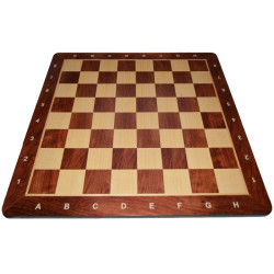 Jeu d'échecs bois padouk coins arrondis pièces STAUNTON style classique acacia/buis - numéroté taille 4