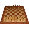 Jeu d'échecs bois padouk coins arrondis pièces STAUNTON style classique acacia/buis - numéroté taille 4