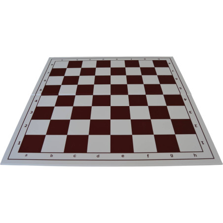 Échiquier pliable en plastique blanc/marron numéroté 36 cm
