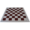 Jeu d'échecs pliable en plastique blanc/marron 36 cm pièces STAUNTON n°3 économiques feutrées