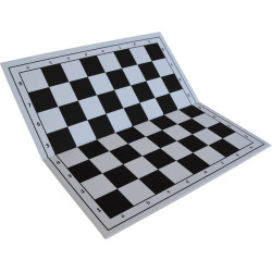 Échiquier pliable en plastique blanc/noir numéroté 36 cm