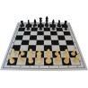 Échiquier pliable en plastique blanc/noir numéroté 36 cm