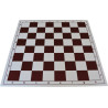 Jeu d'échecs pliable en plastique blanc/marron 43 cm pièces STAUNTON n°4 économiques feutrées