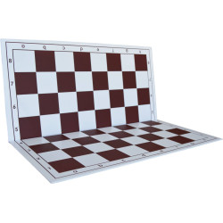 Jeu d'échecs pliable en plastique blanc/marron 43 cm pièces STAUNTON économiques 85 mm