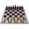 Jeu d'échecs pliable en plastique blanc/marron 43 cm pièces STAUNTON économiques 85 mm