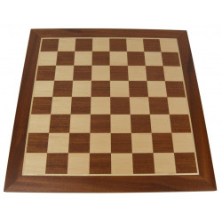 Jeu d'échecs bois sycomore/acajou pièces STAUNTON style allemand schima 97 mm - taille 5+