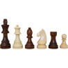 Jeu d'échecs bois noyer bordure noire pièces STAUNTON style allemand schima 97 mm - taille 5+