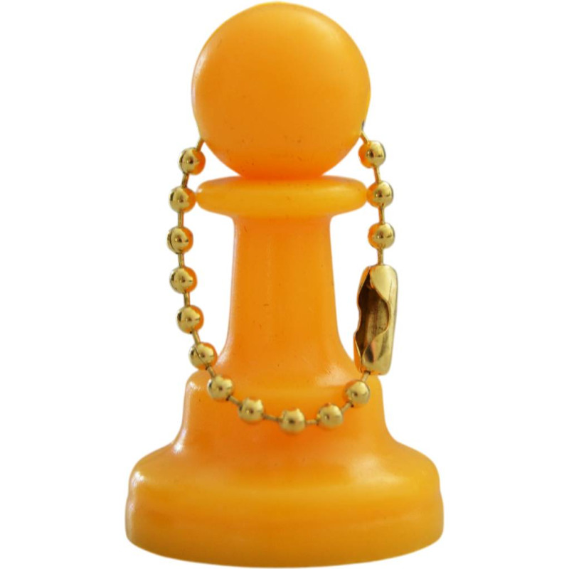 Porte-clés pion plastique jaune