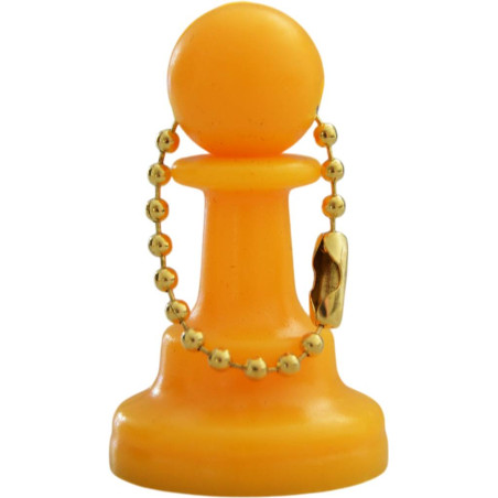 Porte-clés pion plastique jaune