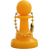 Porte-clés pion plastique jaune
