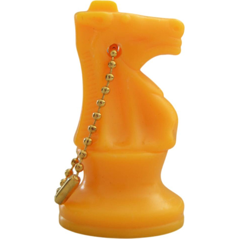 Porte-clés cavalier plastique jaune
